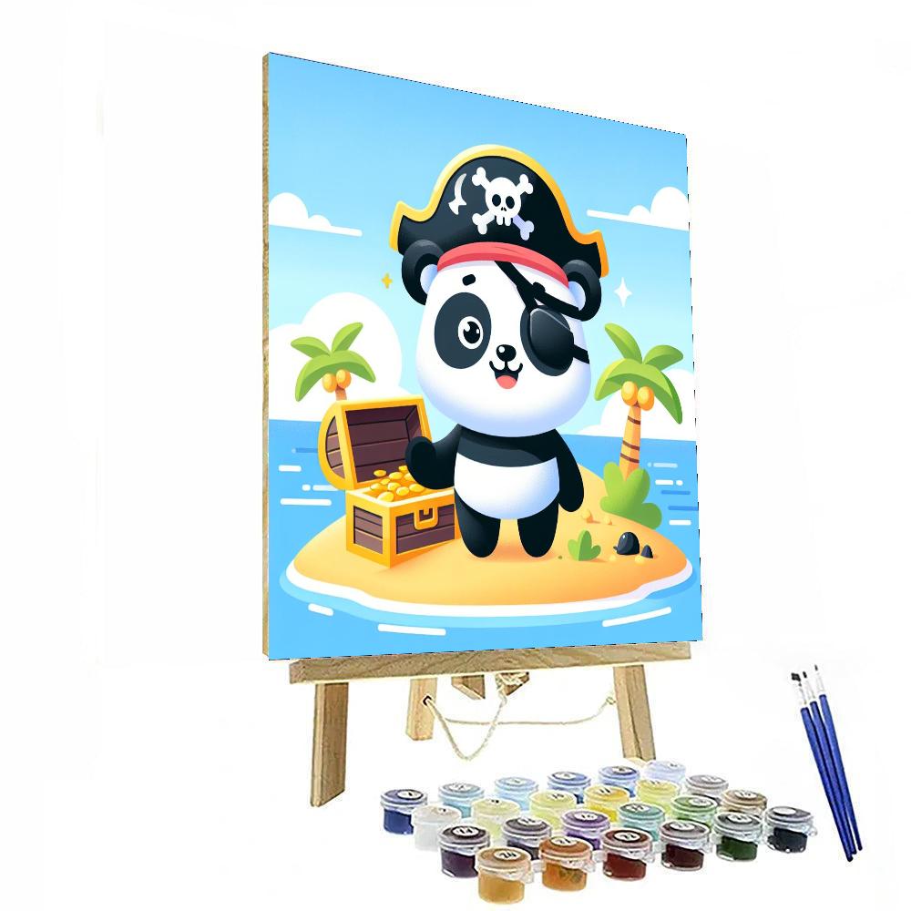 Pirate Panda's Treasure Hunt Paint By Numbers