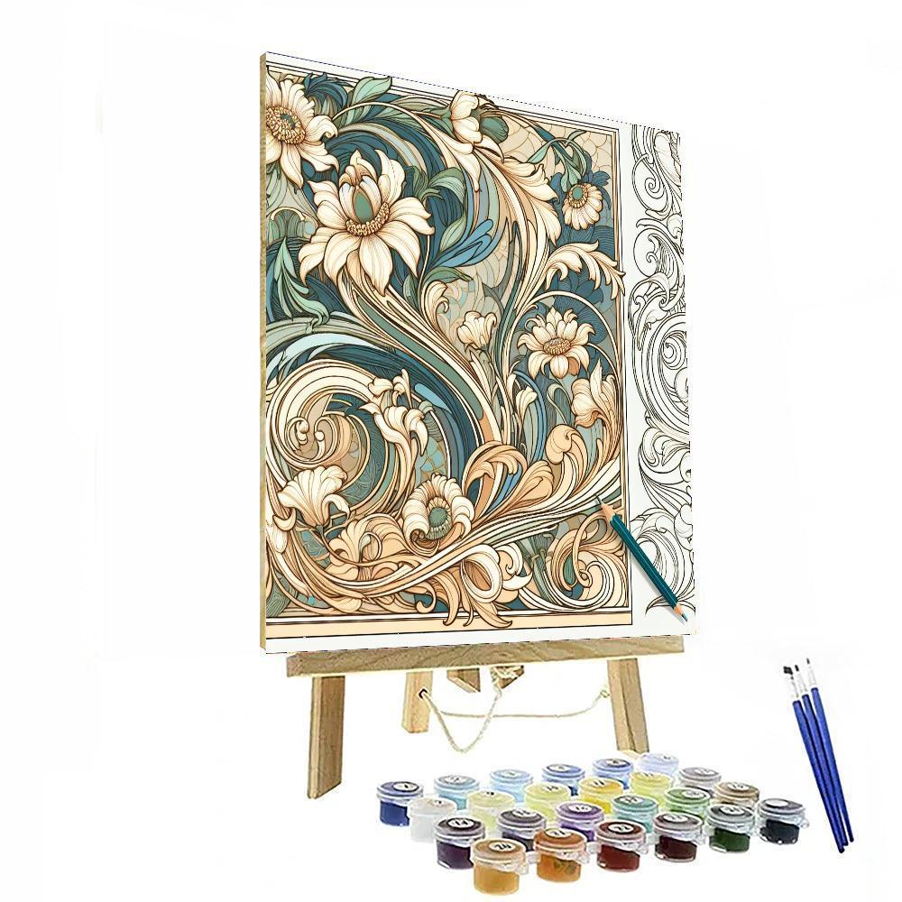 Art Nouveau Bloom Numbered Painting Kits