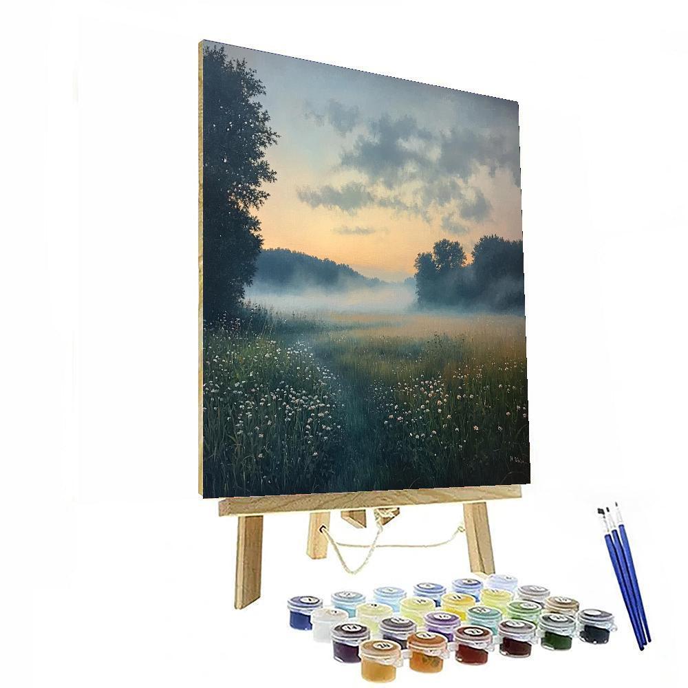 Nandalal Bose Inspired The Dawn Of Misty Meadows  Painting Number Kit