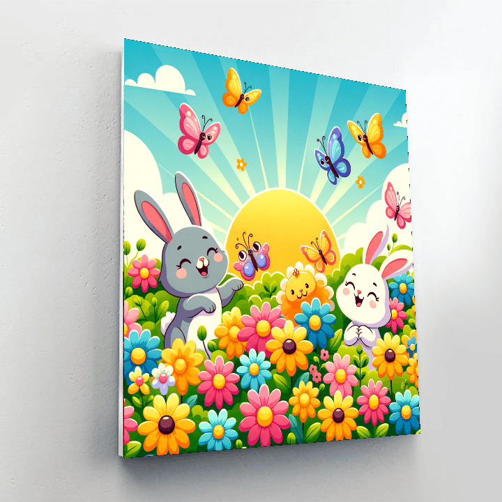 Cheerful Garden Friends Paint By Color