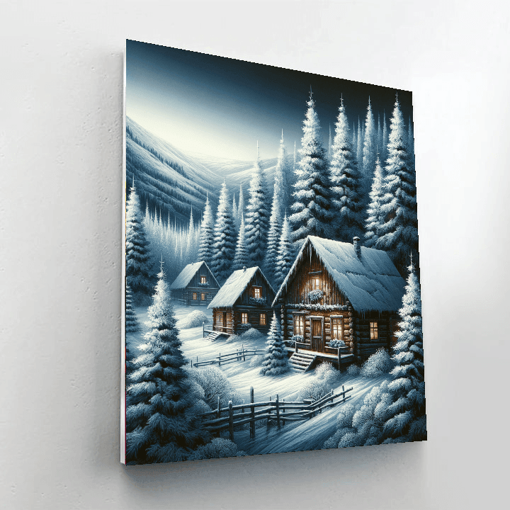 Nordic Winter Wonderland Painting Number Kit