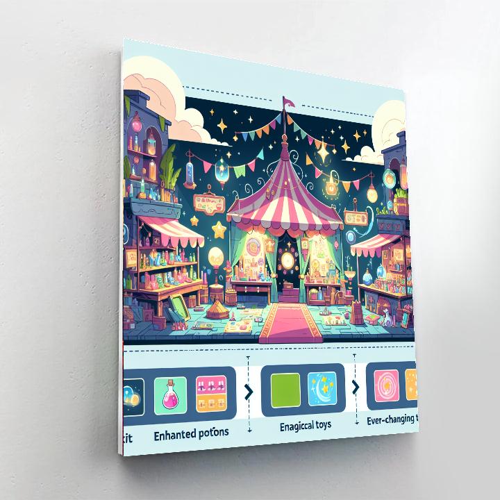 Magical Market Of Wonders DIY Paint By Numbers