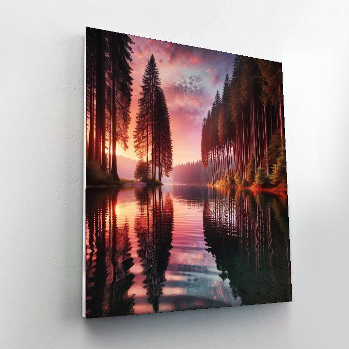 Idyllic Lakeside Reflection Paint By Numbers Kits