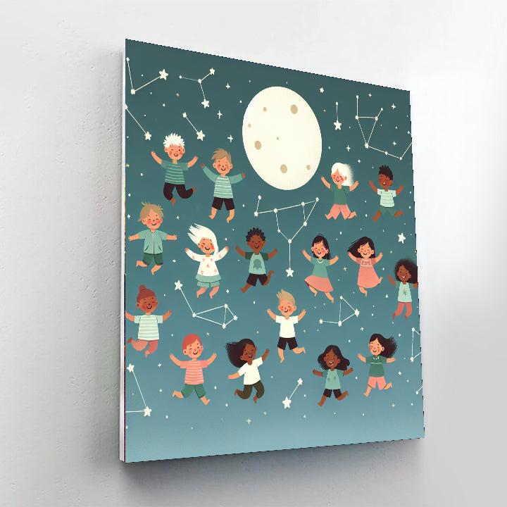 Dreamy Night Sky Journey Number Painting