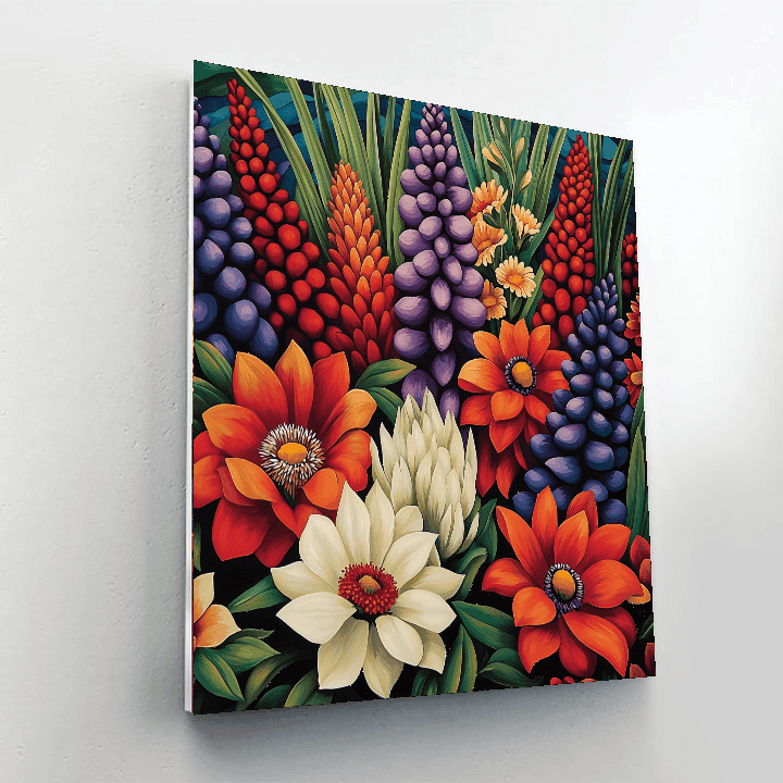 Georgia O'Keeffe Inspired Kaleidoscope Of Flora  Paint By Number