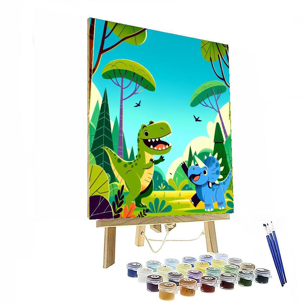 Dinosaur Friends Painting Number Kit