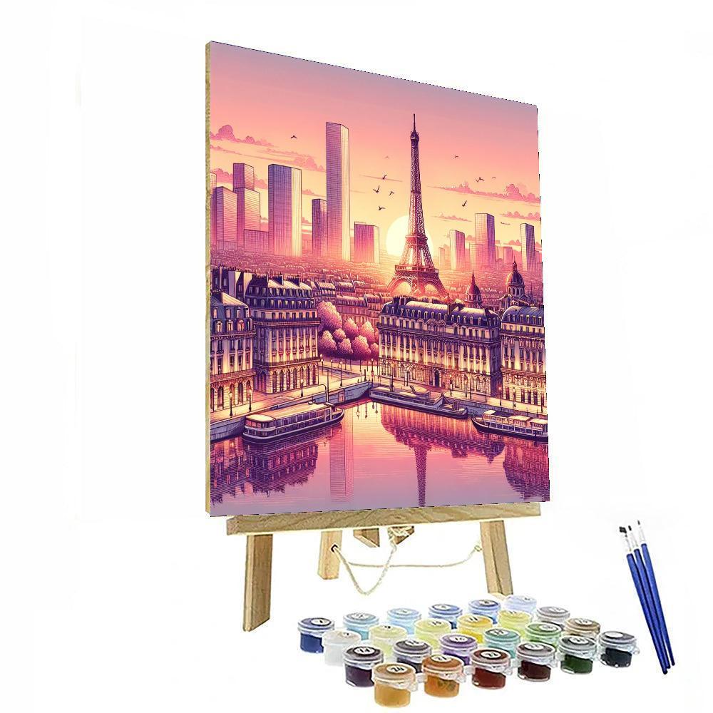 Parisian Sunset Elegance DIY Paint By Numbers