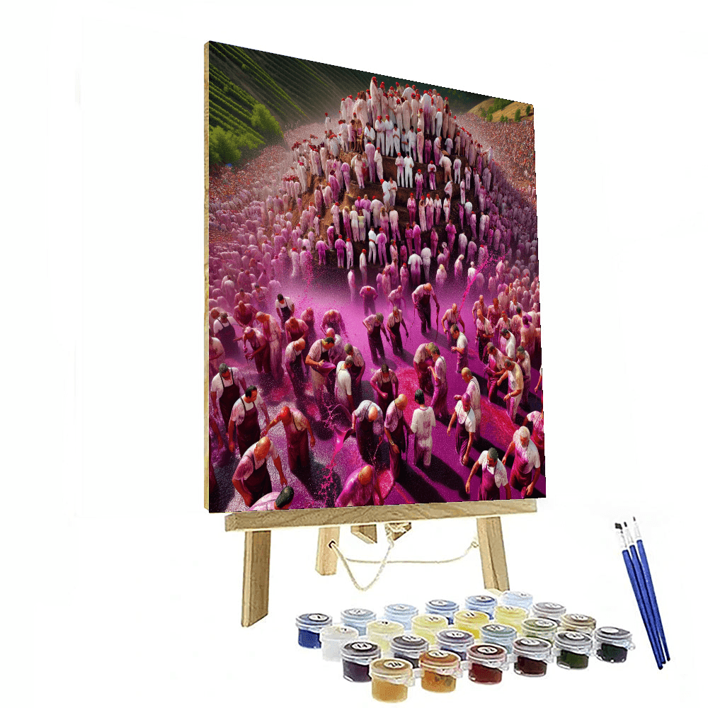 San Vino Wine Fight - Spain Paint By Number