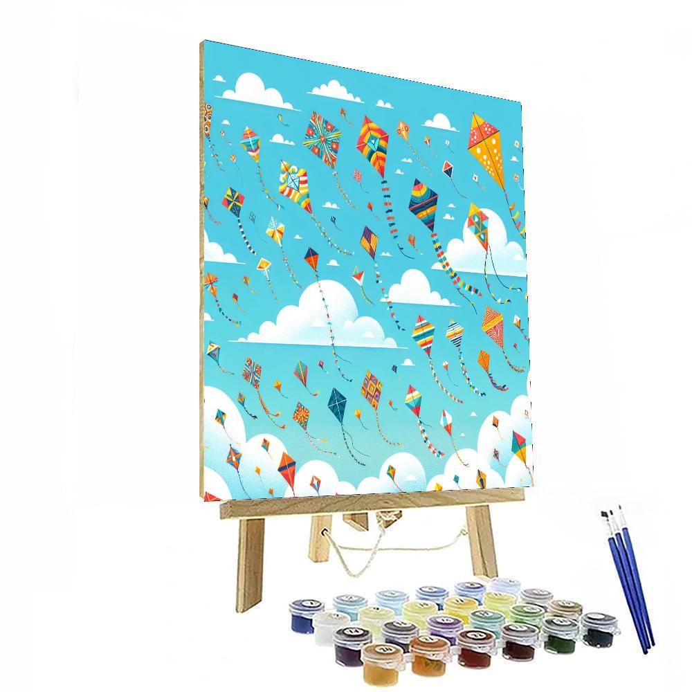 Soaring With Kites Paint By Numbers