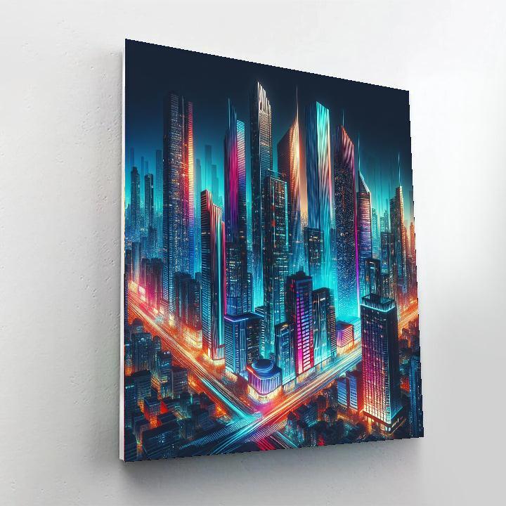 Elegant Urban Skyline Numbered Painting Kits