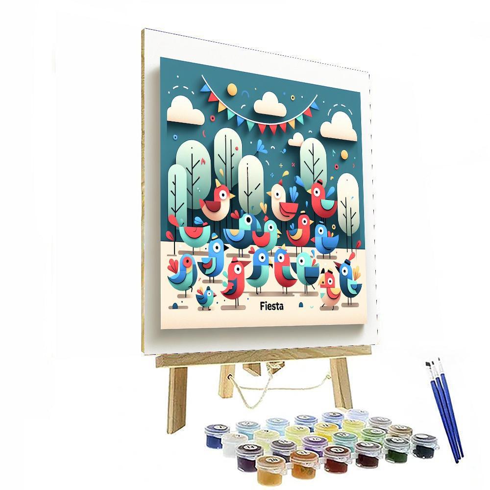Festive Flock Fiesta Paint By Numbers Kits