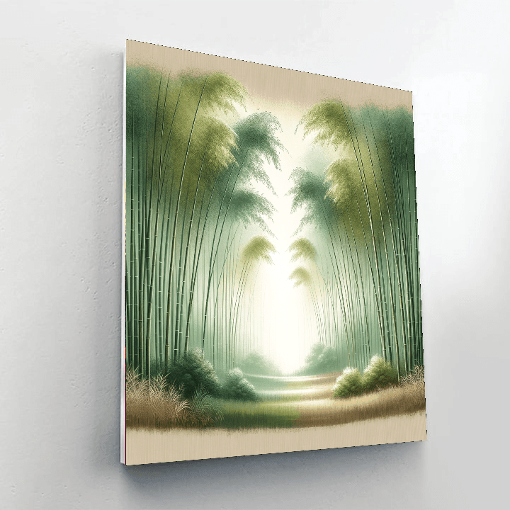 Serene Bamboo Retreat Painting By Numbers Kit