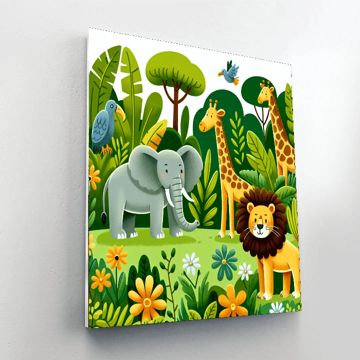 Enchanting Wildlife Safari Painting By Numbers Kit