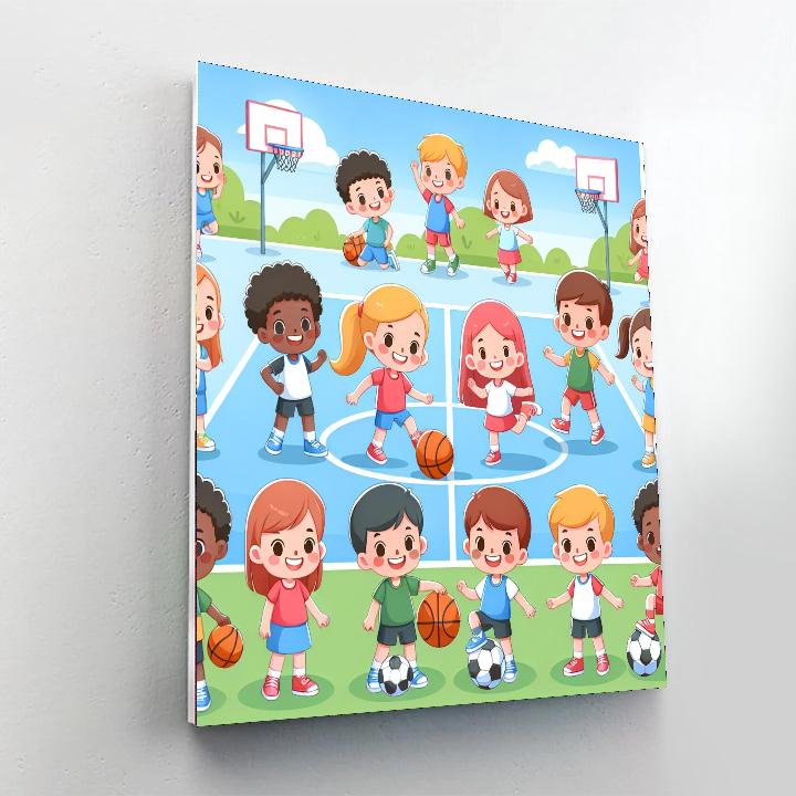 Happy Sports Day Paint By Numbers Art