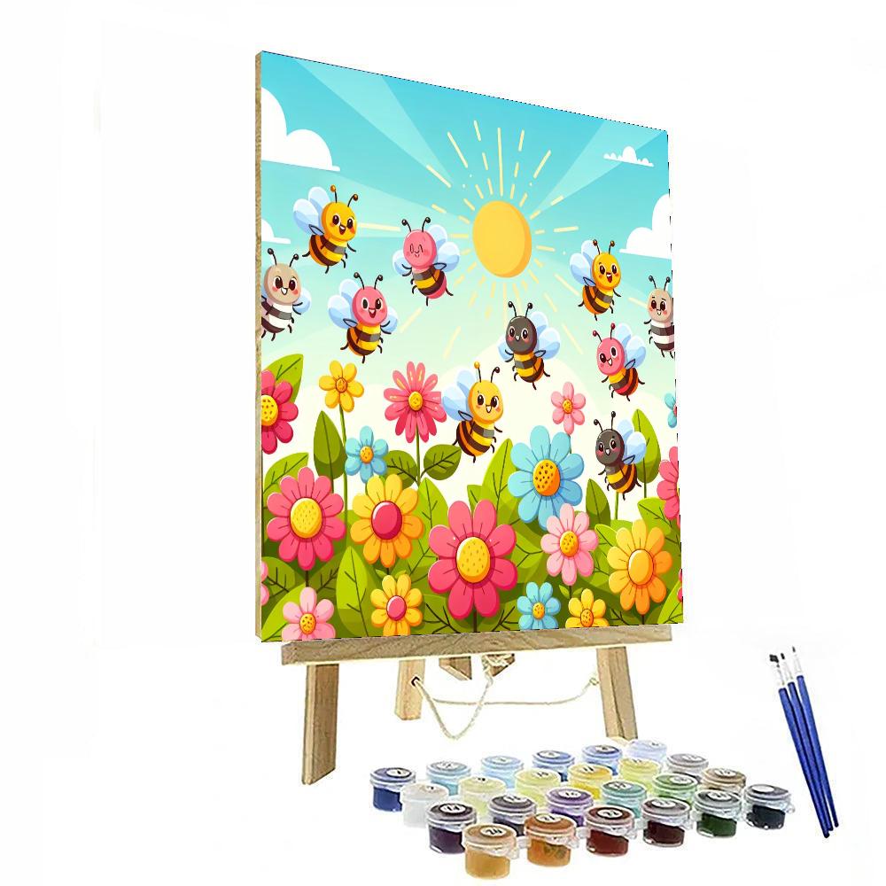 Buzzy Bees Adventure Paint By Numbers Art