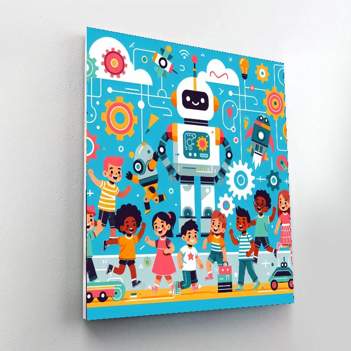 Robot Discovery Zone DIY Paint By Numbers