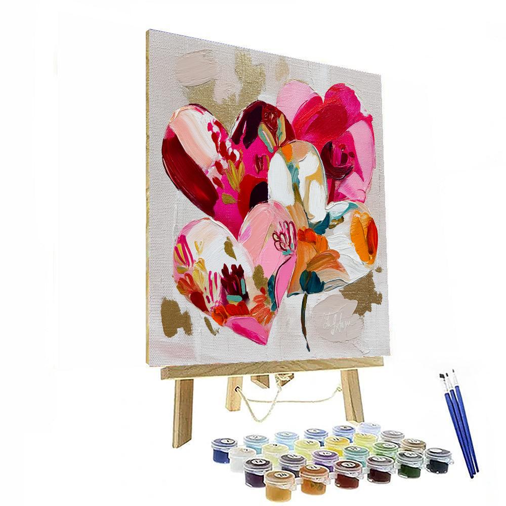 Hearts United By Love DIY Paint By Numbers
