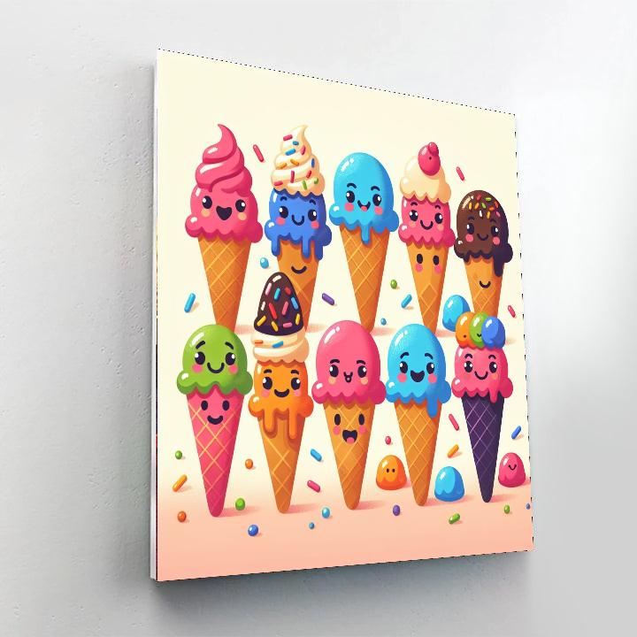 Ice Cream Sweet Treats Painting By Numbers Kit