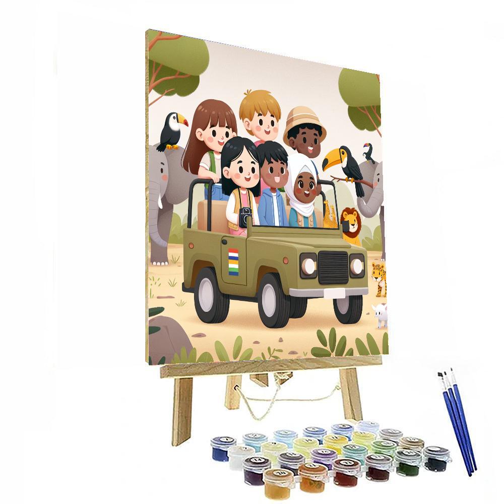 Jungle Journey Safari Paint By Numbers Art