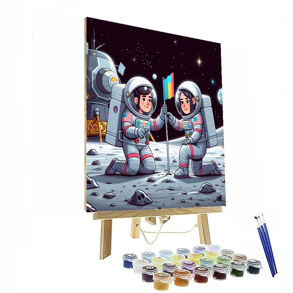 Lunar Landing Exploration Paint By Numbers Art
