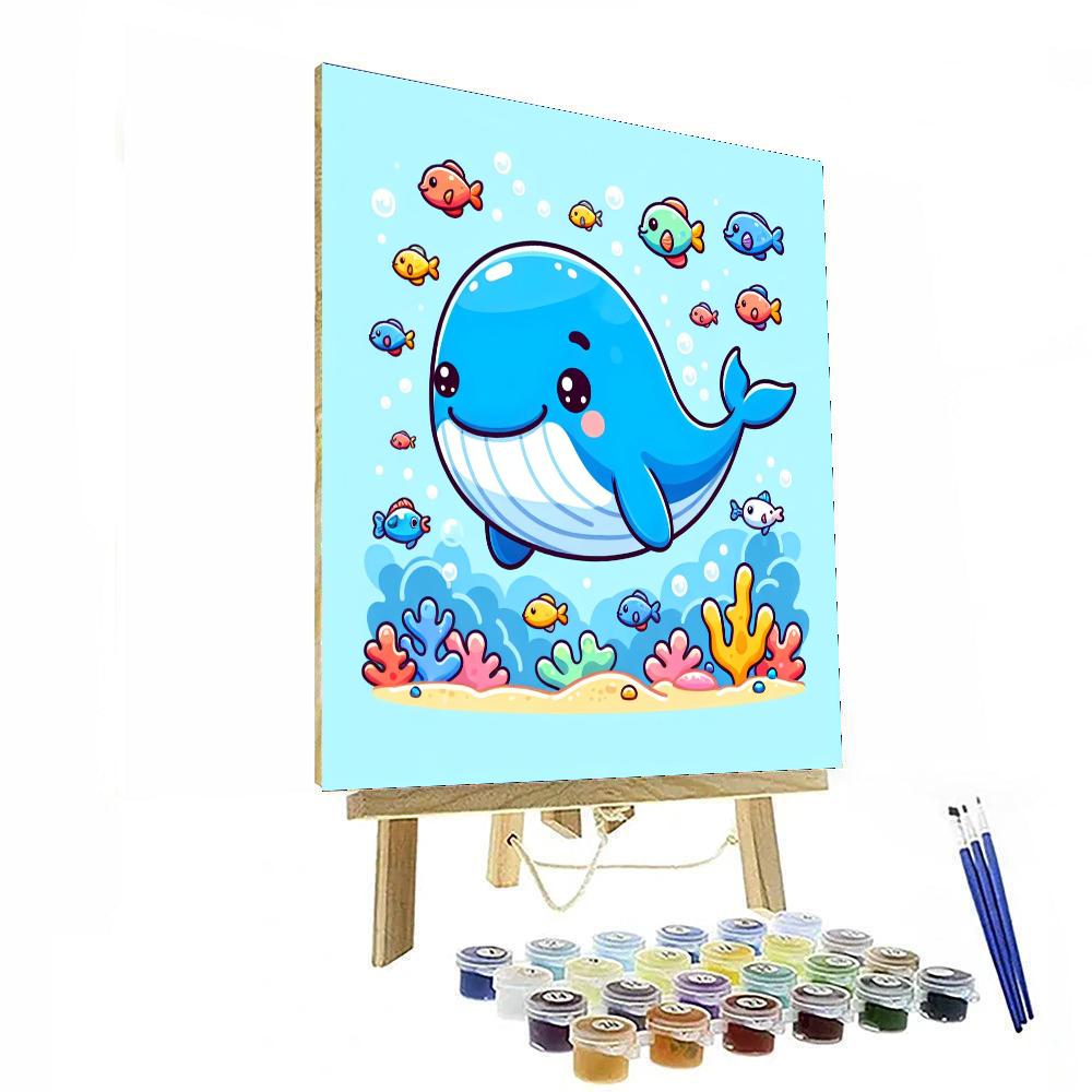 Gigantic Whale Adventure Painting By Numbers Kit