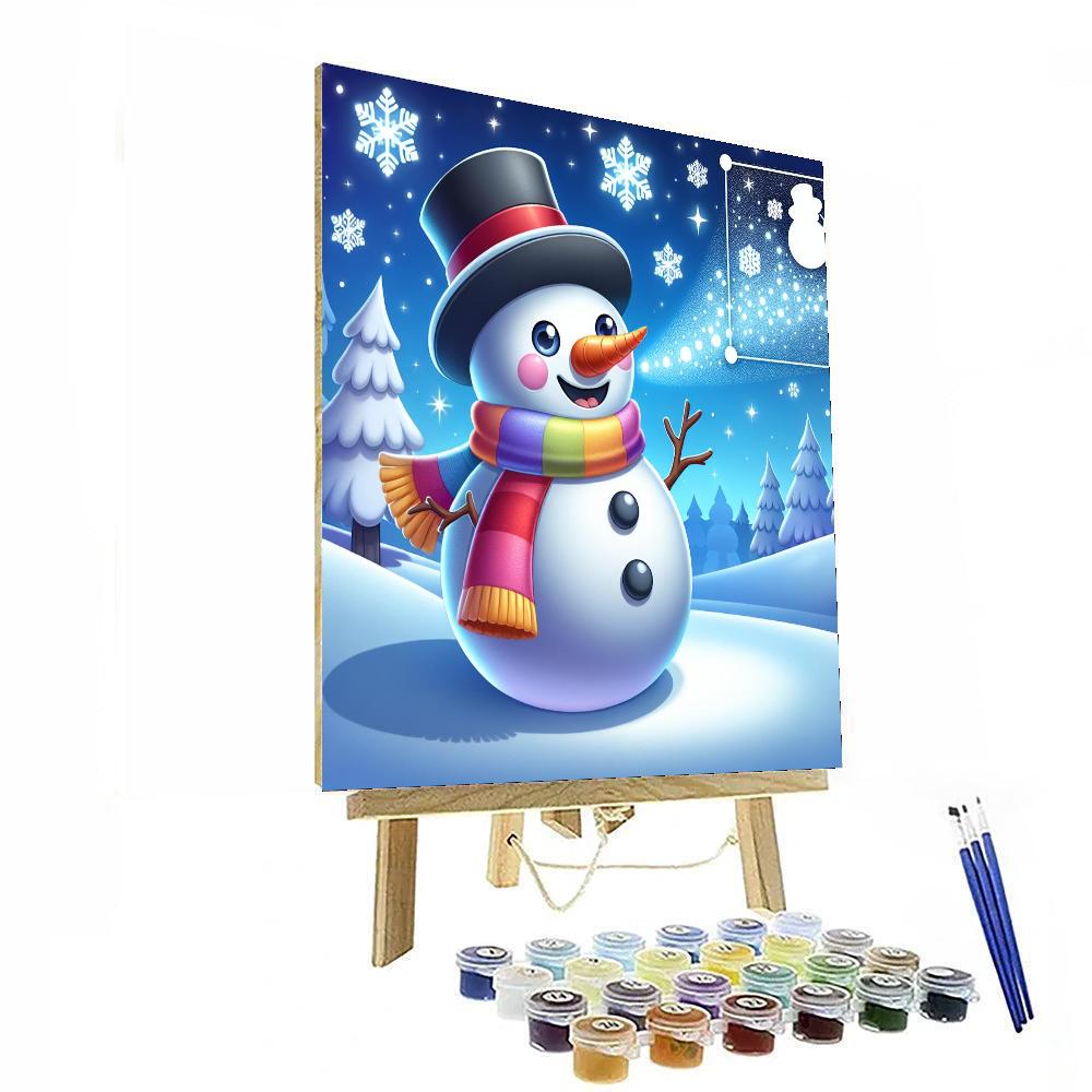 Magical Snowman Painting By Numbers Kit