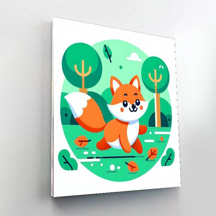 Playful Fox's Forest Fiesta Painting By Numbers Kit
