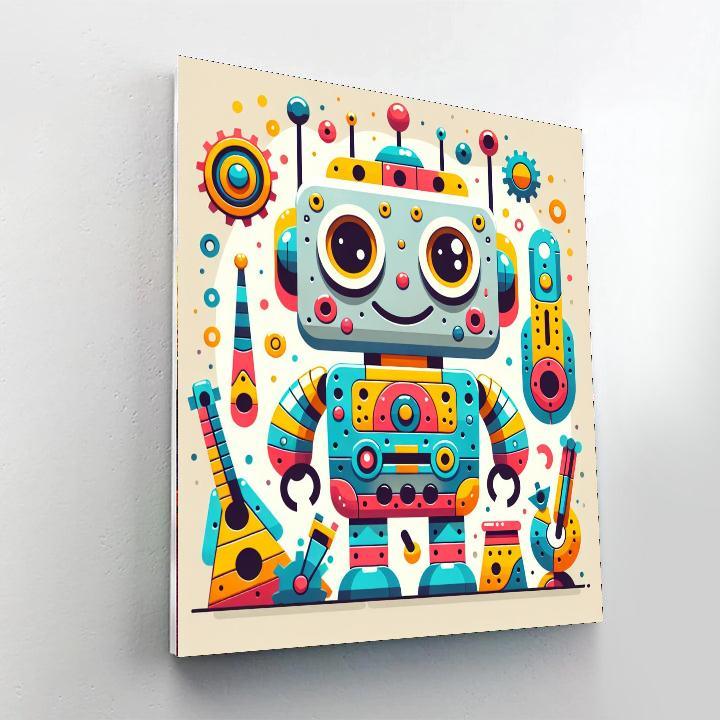 Bold Robot Paint By Numbers Art