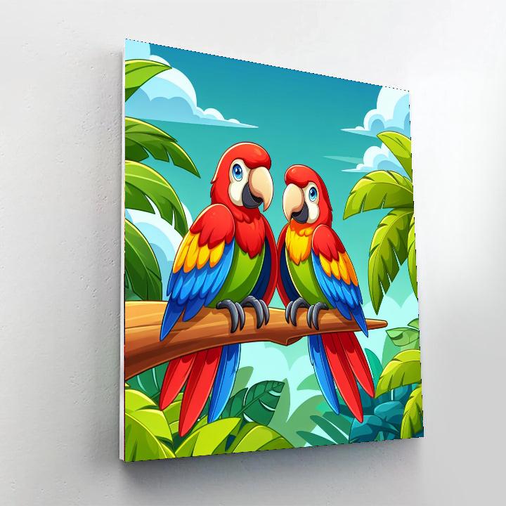 Marvelous Macaws Paint By Numbers Art
