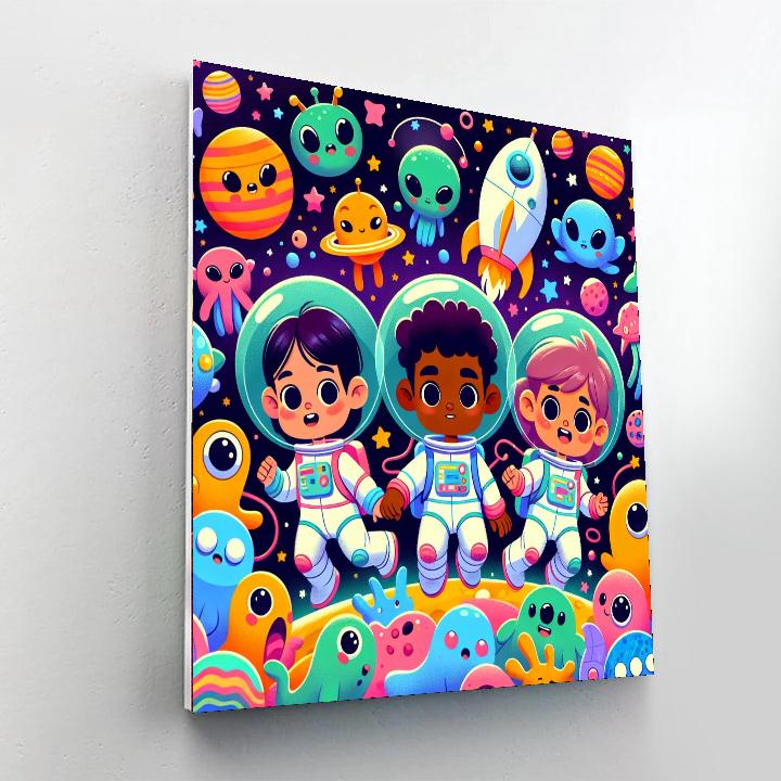 Friendly Space Exploration Painting Number Kit