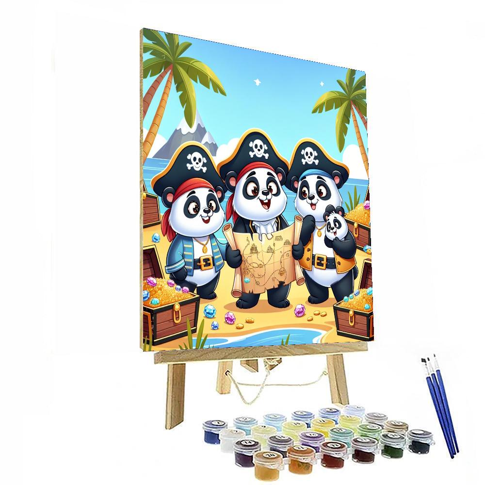 Pirate Panda Treasure Hunt Numbered Painting Kits