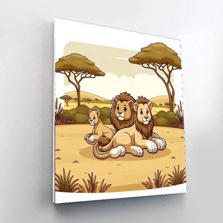 Lively Lion Safari Paint By Numbers Kits
