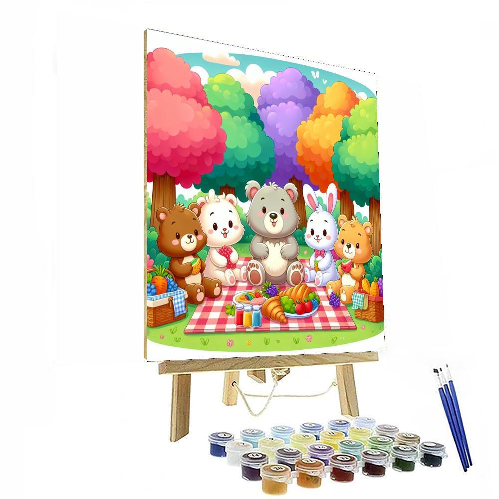 Merry Animal Picnic DIY Paint By Numbers