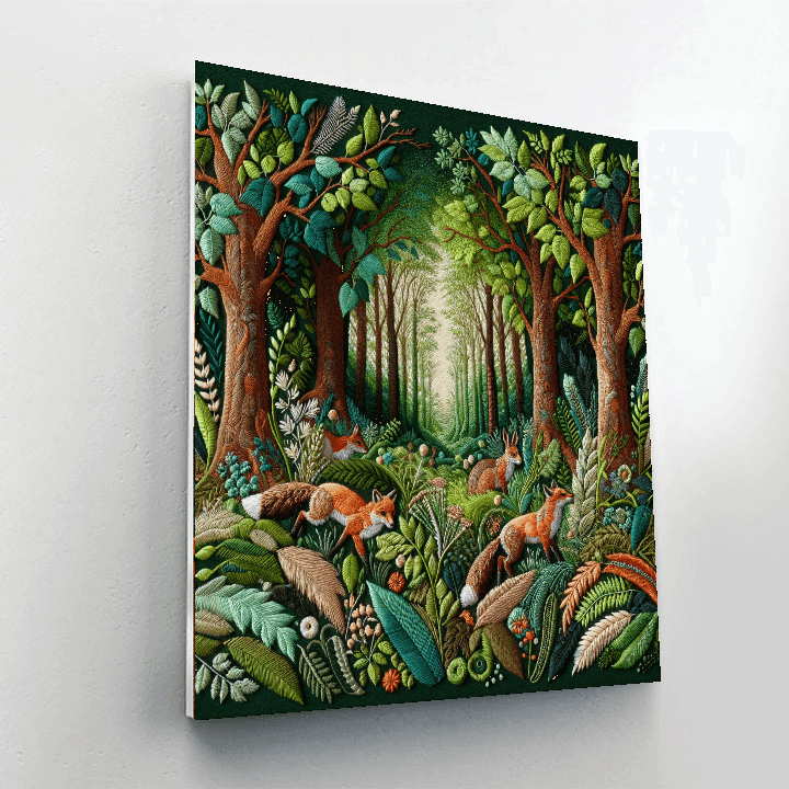 Nature's Echo Embroidery Delight Painting Number Kit