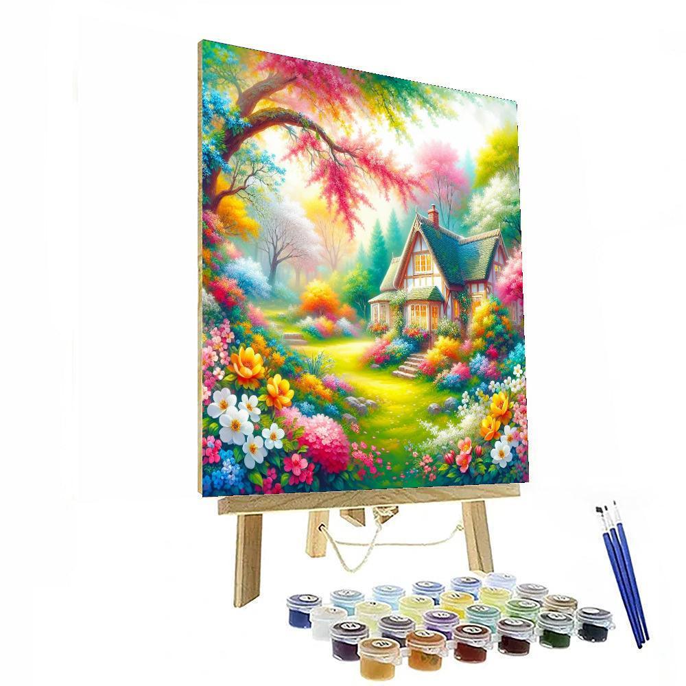 Spring Cottage Charm Paint By Color