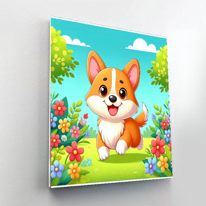 Cute Corgi Numbered Painting Kits