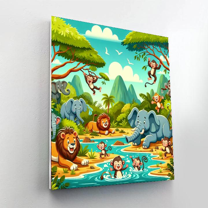 Animal Safari Fun Number Painting