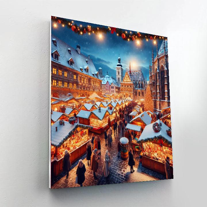 Budapest Christmas Fair Paint By Numbers Art