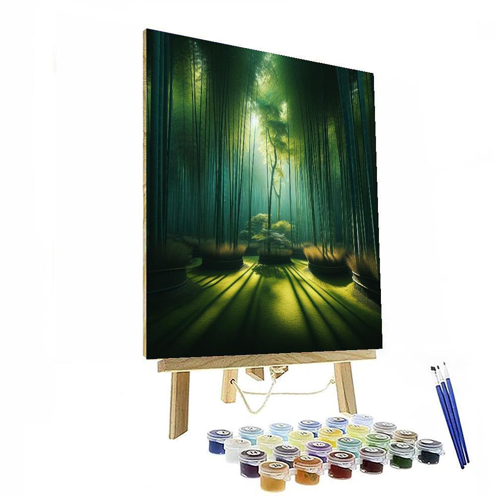 Calm Bamboo Grove Painting Number Kit