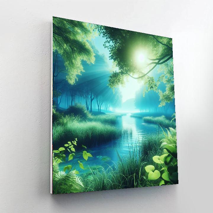 Glistening Summer Lake Paint By Numbers Art