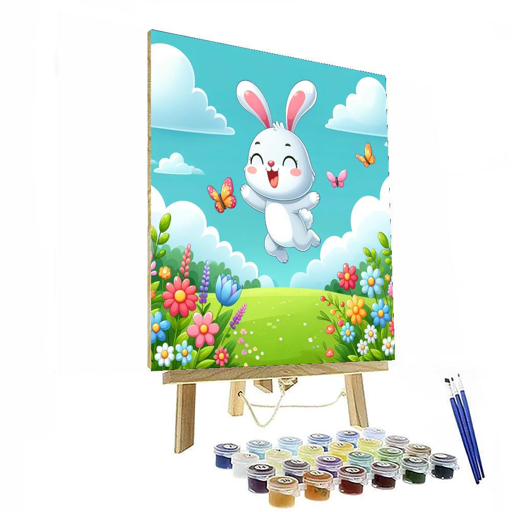 Joyful Bouncing Bunny Numbered Painting Kits