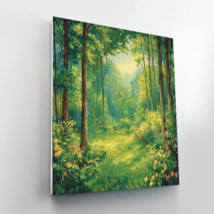 Georges Seurat Inspired Harmonious Forest  Paint By Numbers Kits
