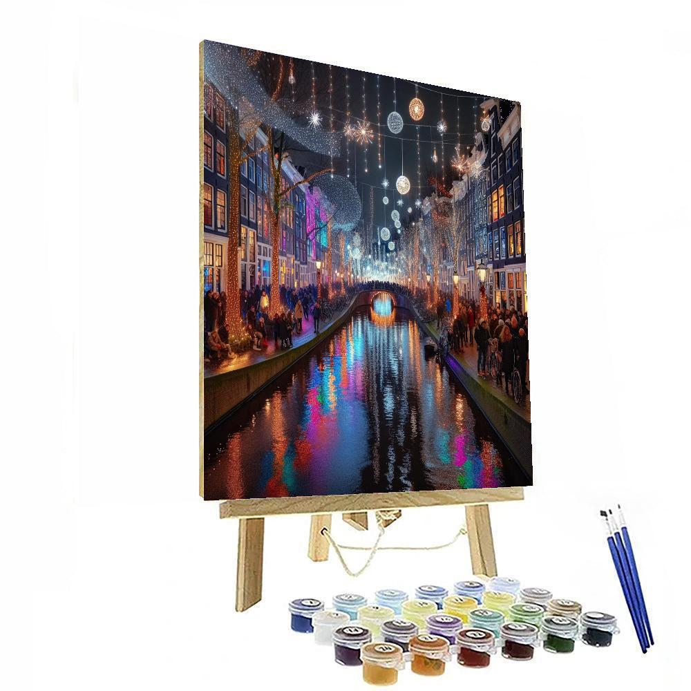 Light Festival - Amsterdam - Netherlands Number Painting