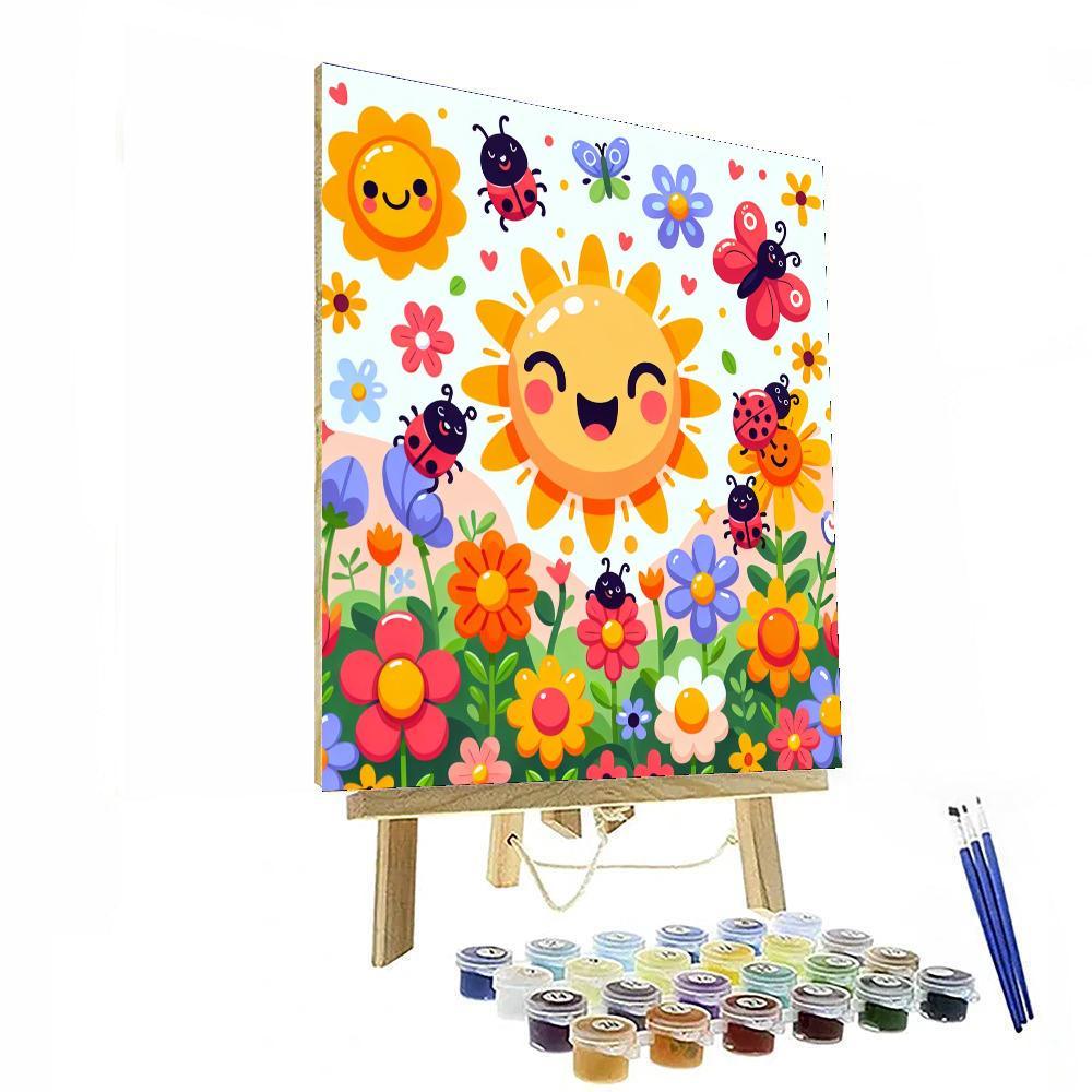 Giggle-filled Garden Numbered Painting Kits