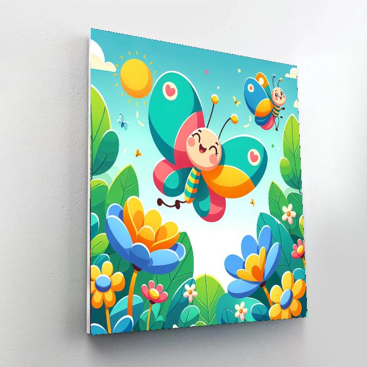 Bouncing Butterfly Paint By Color