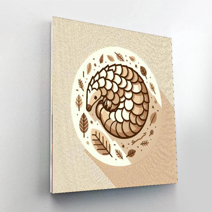 Playful Pangolin Paint By Numbers Art
