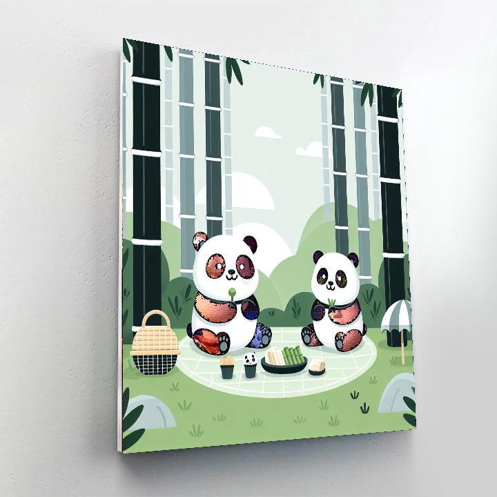 Gentle Panda Picnic Paint By Numbers Kits