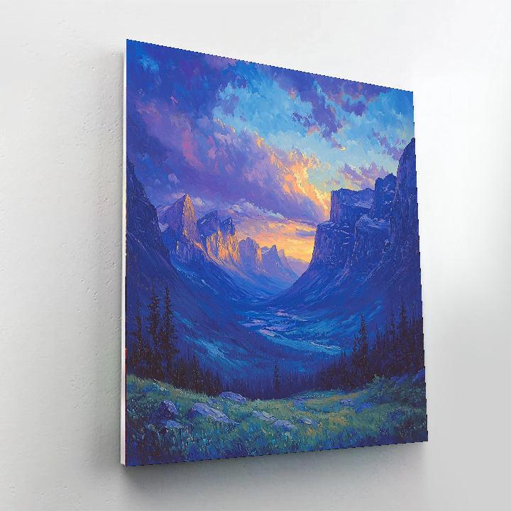 Albert Bierstadt Inspired Twilight Over The Mountains  Paint By Numbers