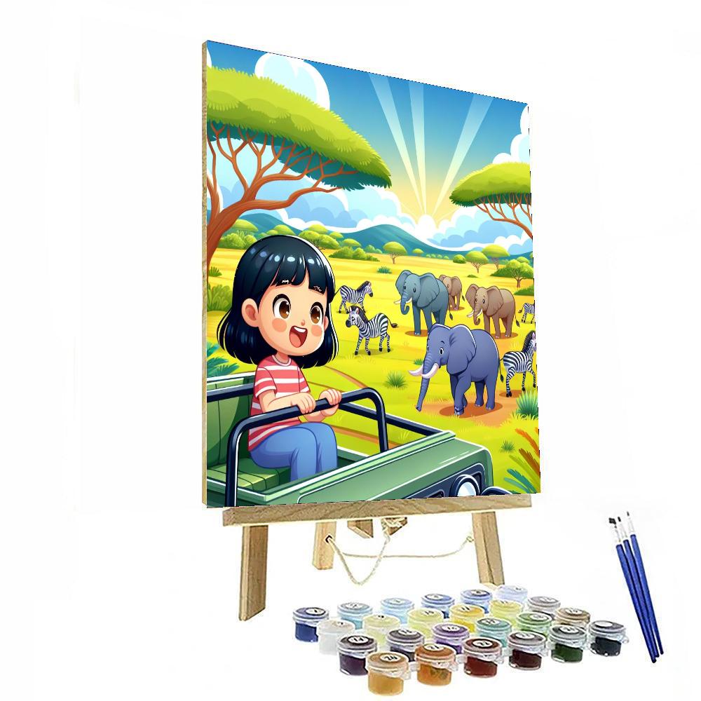 Wildlife Sanctuary Safari Painting Number Kit