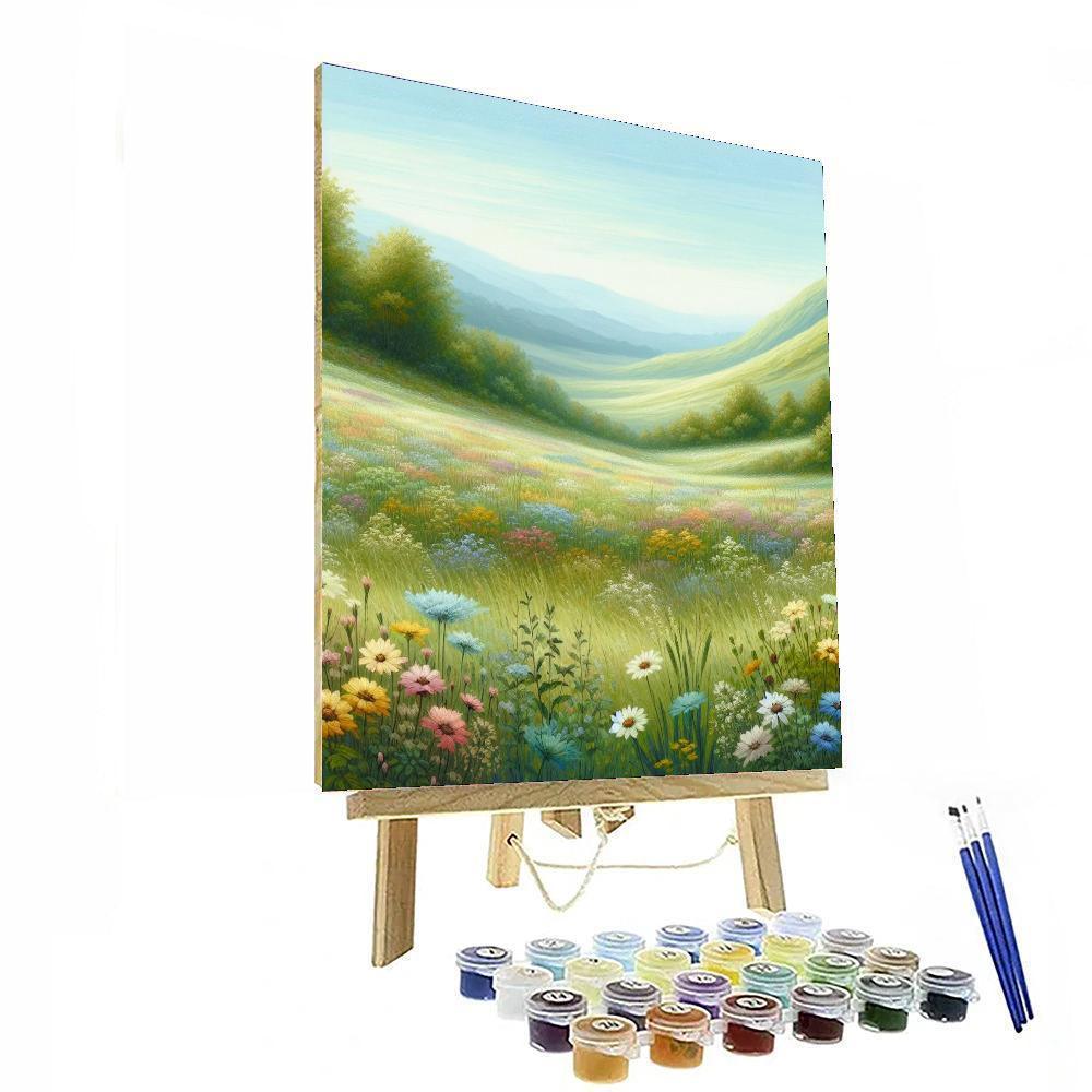 Pastoral Peaceful Meadow Paint By Numbers Art